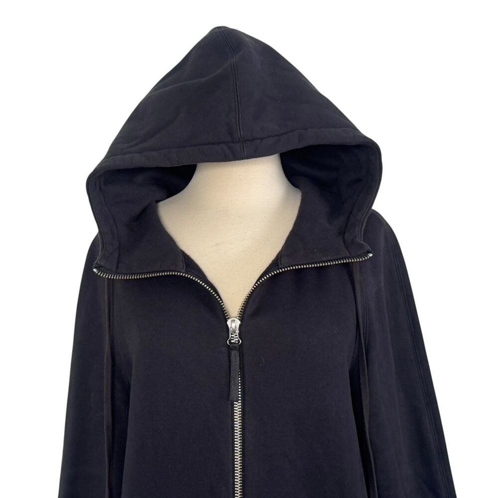 HELMUT LANG Relaxed Full Zip Hoodie Sweatshirt Black Oversized Cozy Men’s Size L - Picture 6 of 10